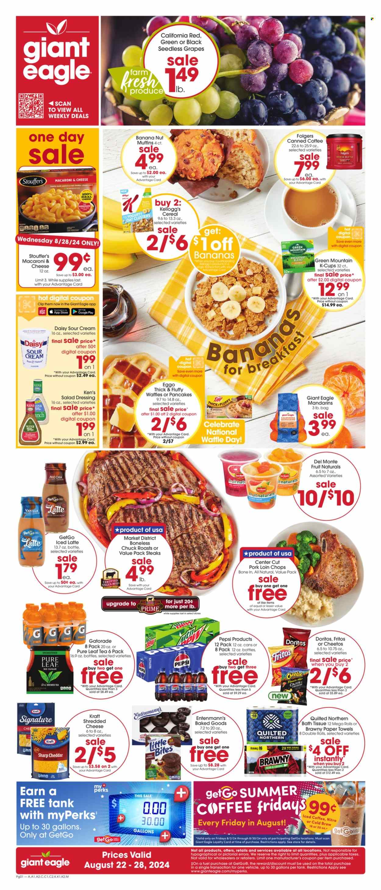 Giant Eagle ad - 08/22/2024 - 08/28/2024. Page 1