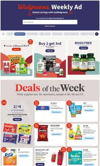 Walgreens Flyer - 08/25/2024 - 08/31/2024.