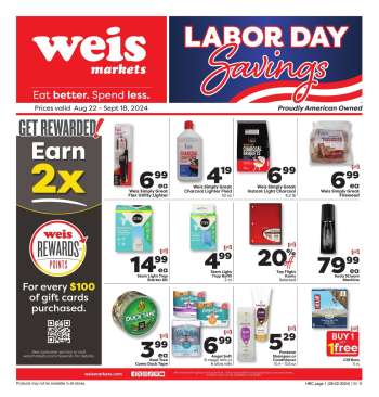 Weis Flyer - 08/22/2024 - 09/18/2024.