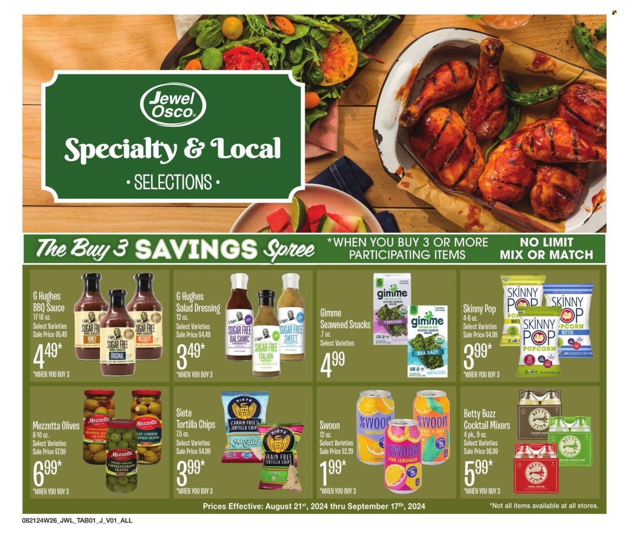Jewel Osco ad - 08/21/2024 - 09/17/2024. Page 1