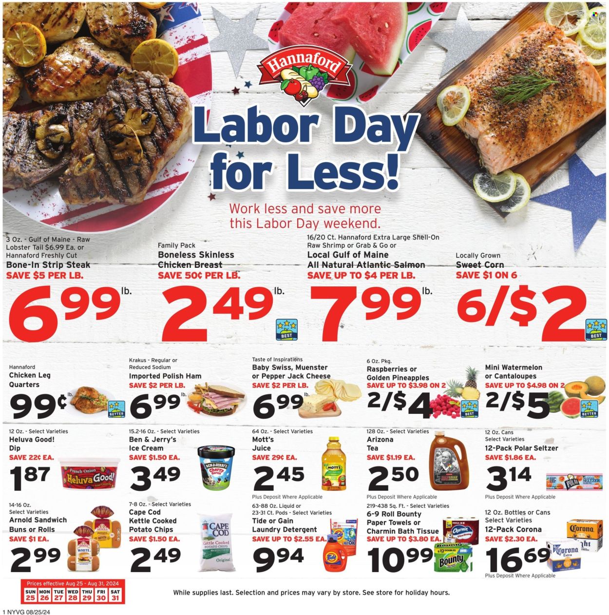 Hannaford ad - 08/25/2024 - 08/31/2024. Page 1