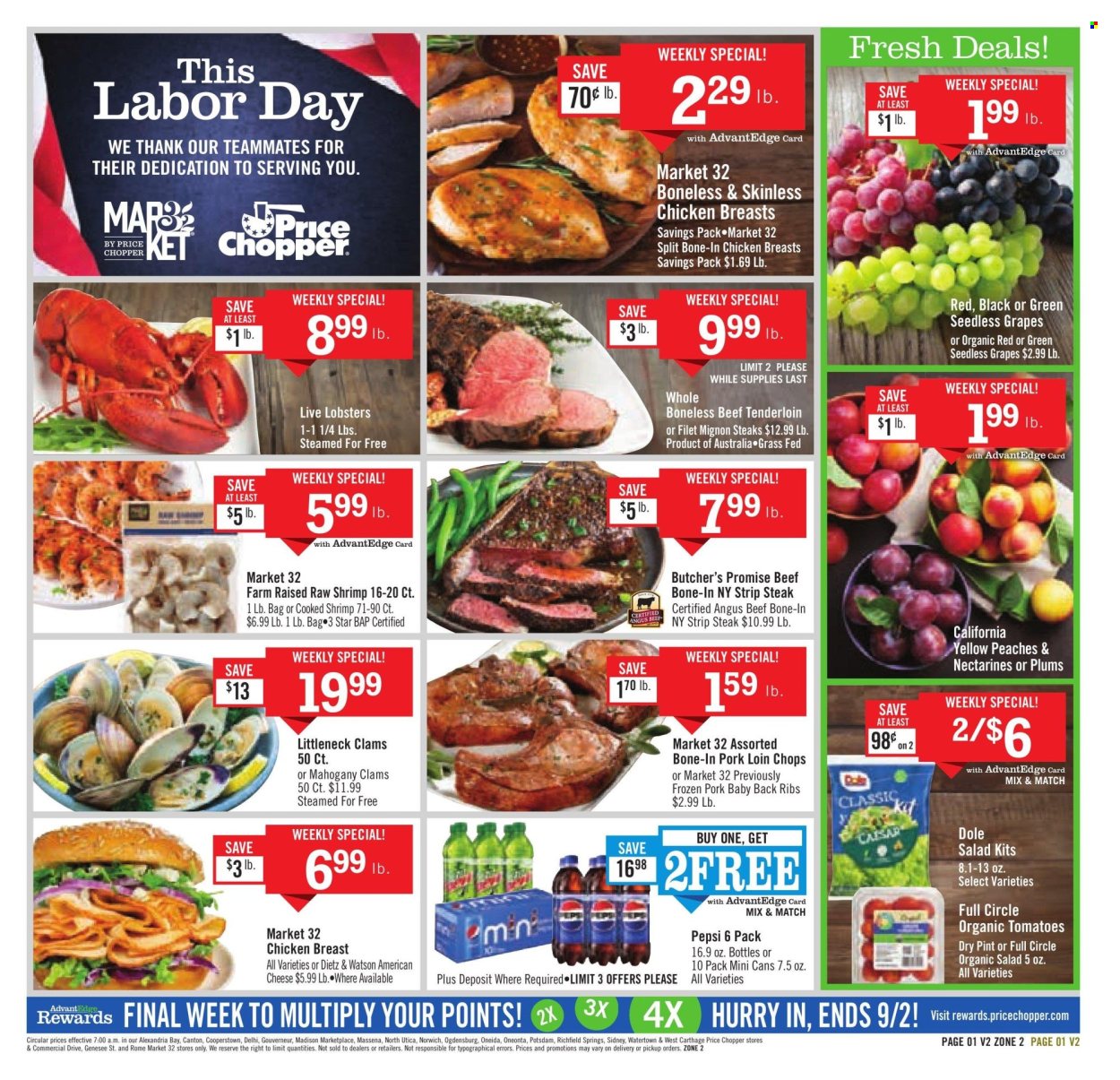 Price Chopper ad - 08/25/2024 - 08/31/2024. Page 1