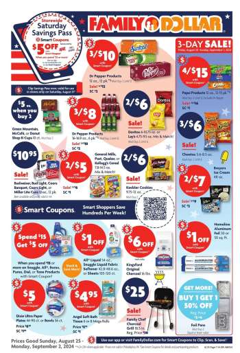 Family Dollar Flyer - 08/25/2024 - 09/02/2024.