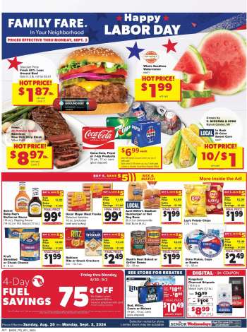 Family Fare Flyer - 08/25/2024 - 08/31/2024.