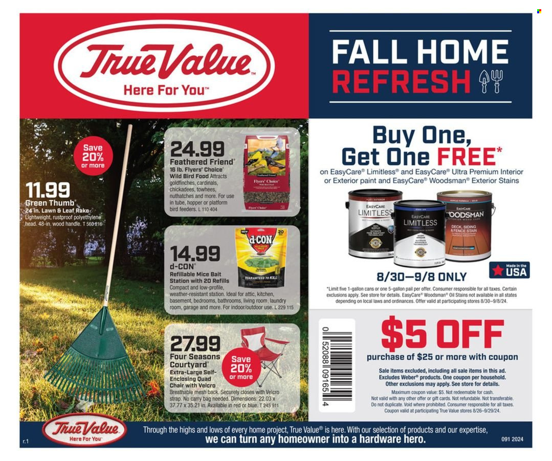 True Value ad - 08/26/2024 - 09/29/2024. Page 1