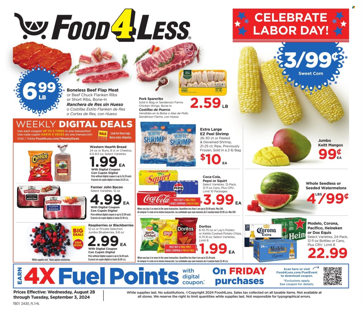 Food 4 Less ad - 08/28/2024 - 09/03/2024. Page 1