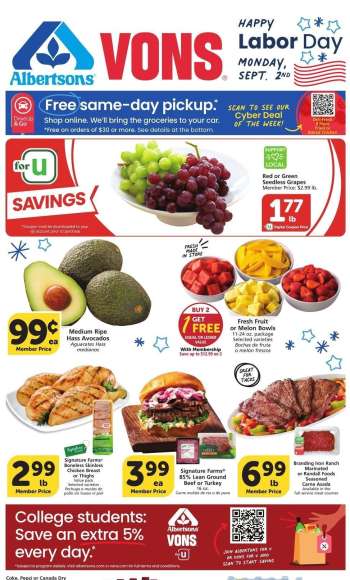 Vons Flyer - 08/28/2024 - 09/03/2024.