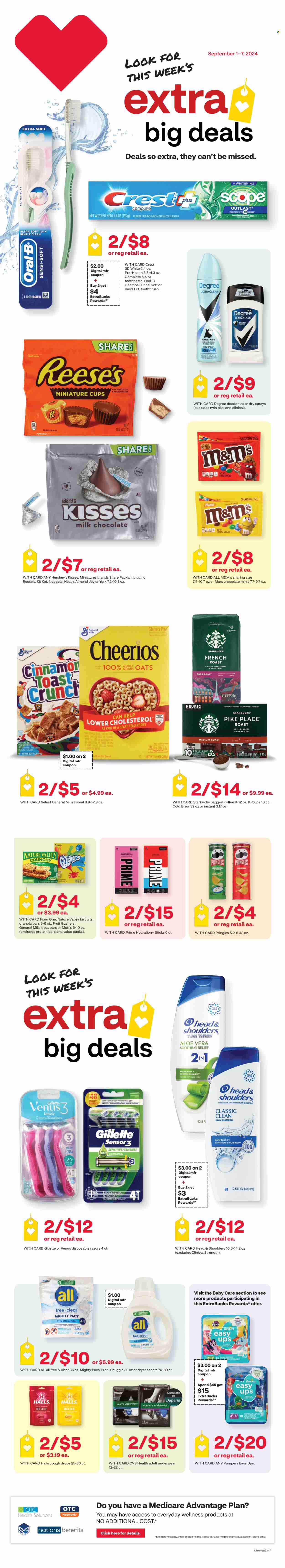 CVS Pharmacy ad - 09/01/2024 - 09/07/2024. Page 1