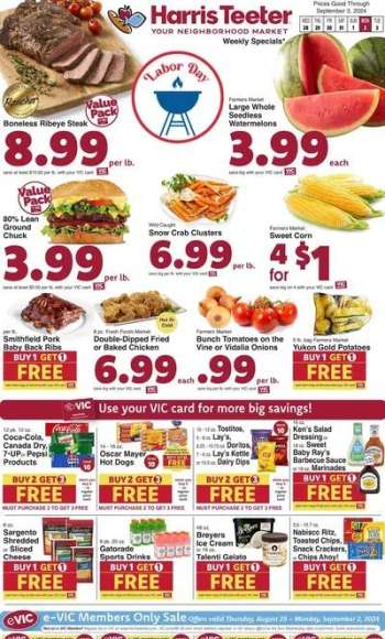 Harris Teeter Flyer - 08/28/2024 - 09/03/2024.