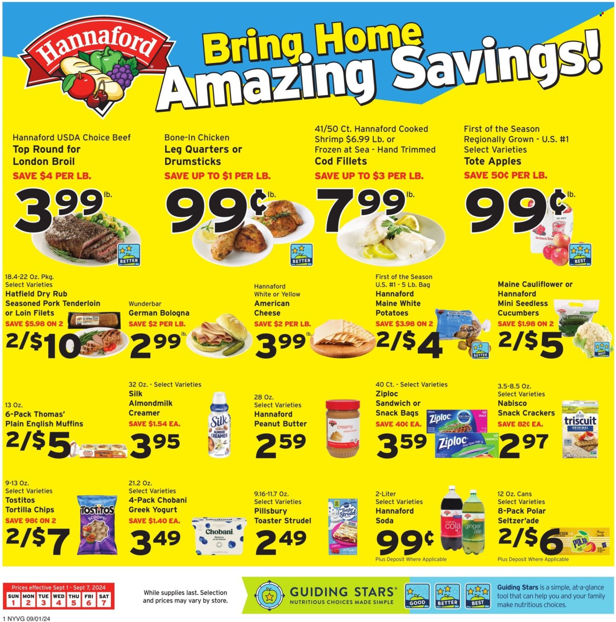 Hannaford ad - 09/01/2024 - 09/07/2024. Page 1