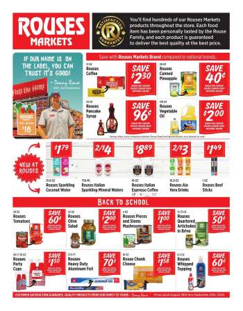 Rouses Markets Flyer - 08/28/2024 - 09/25/2024.