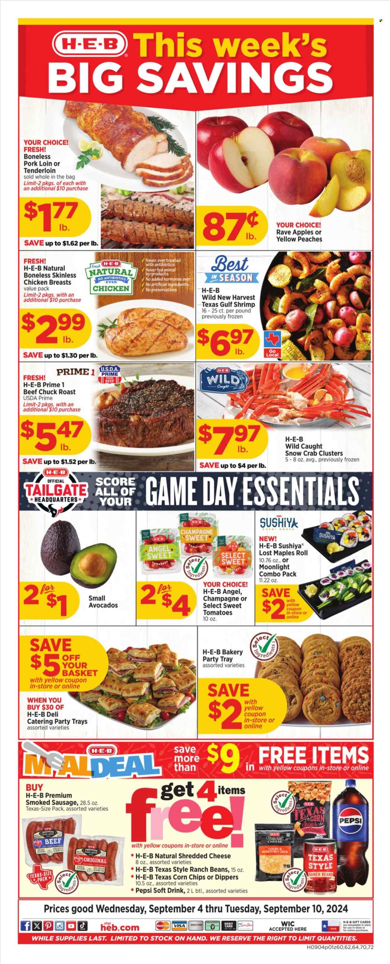 H-E-B ad - 09/04/2024 - 09/10/2024. Page 1