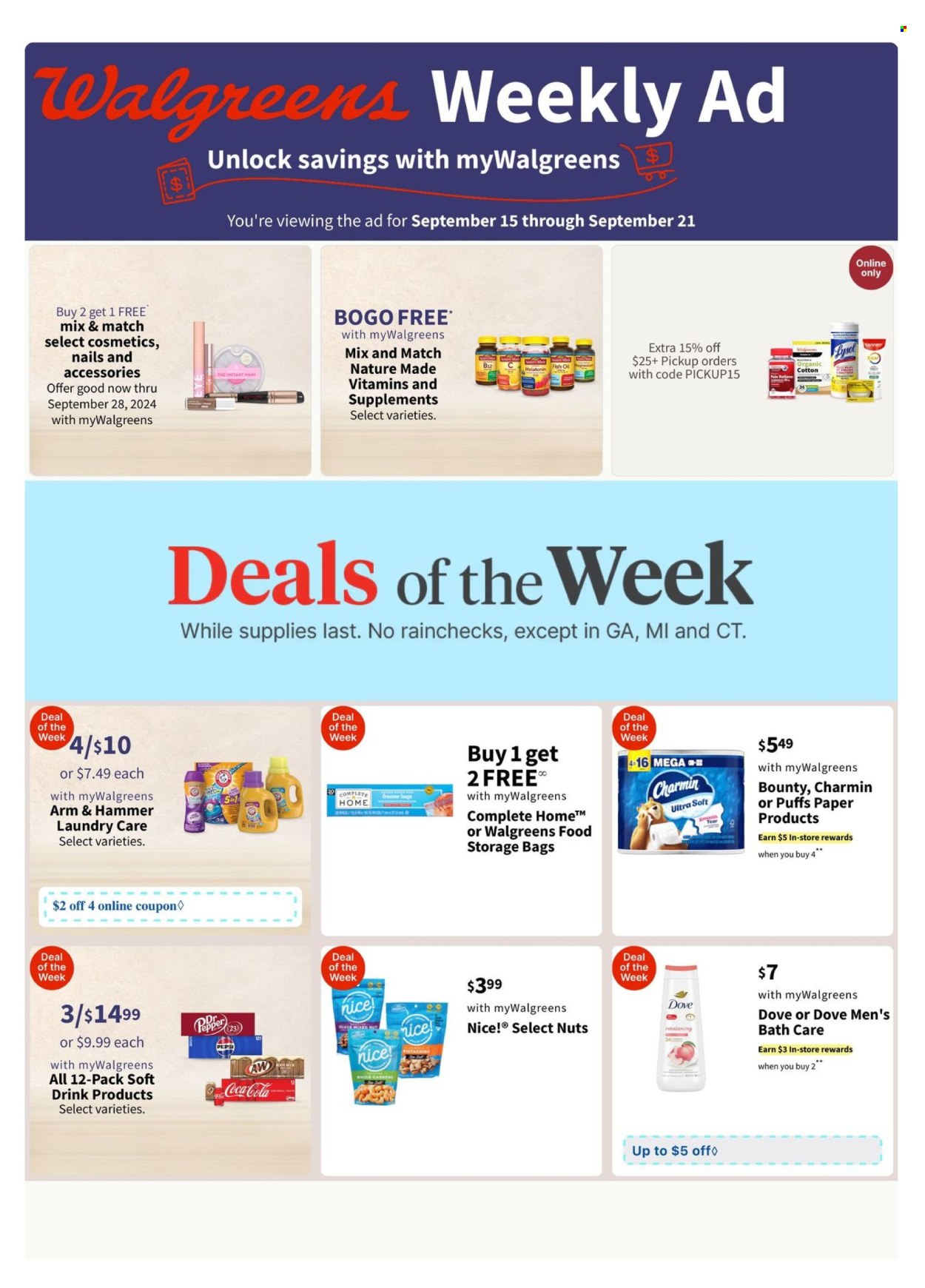 Walgreens ad - 09/15/2024 - 09/21/2024. Page 1