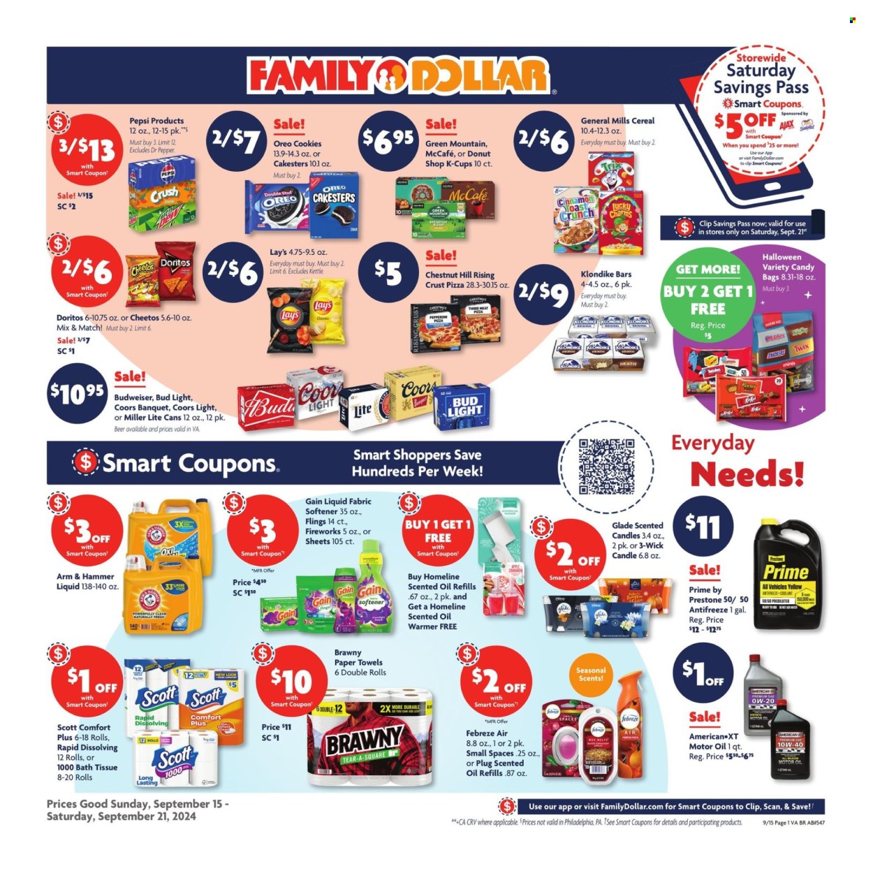 Family Dollar ad - 09/15/2024 - 09/21/2024. Page 1