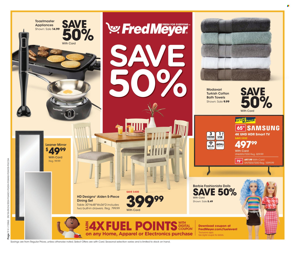 Fred Meyer ad - 09/18/2024 - 09/24/2024. Page 1