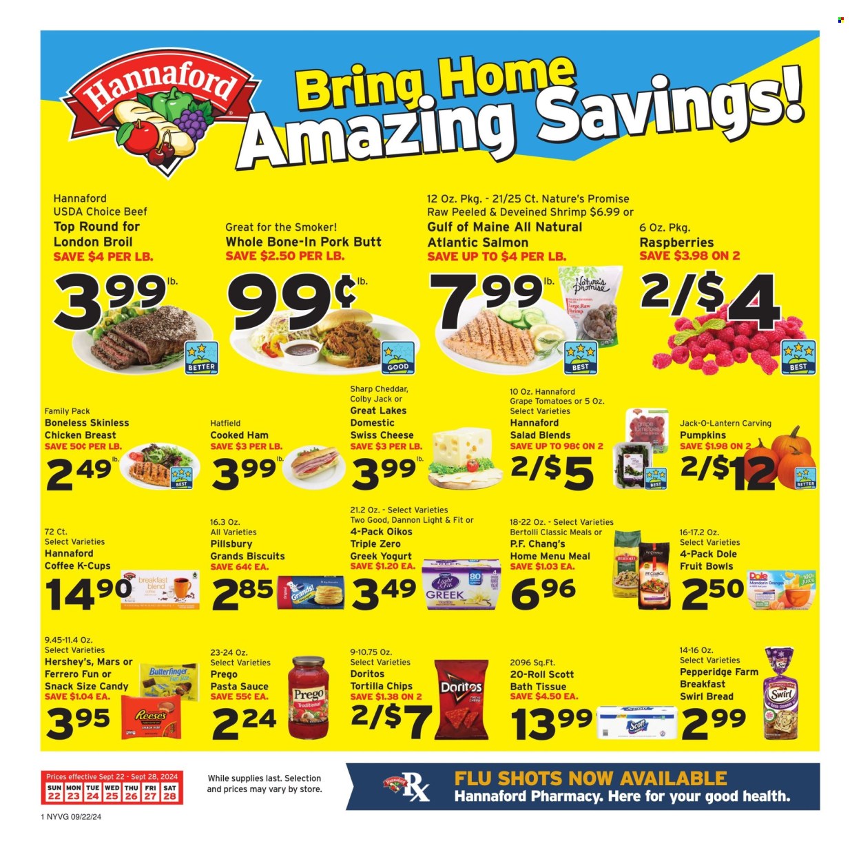 Hannaford ad - 09/22/2024 - 09/28/2024. Page 1