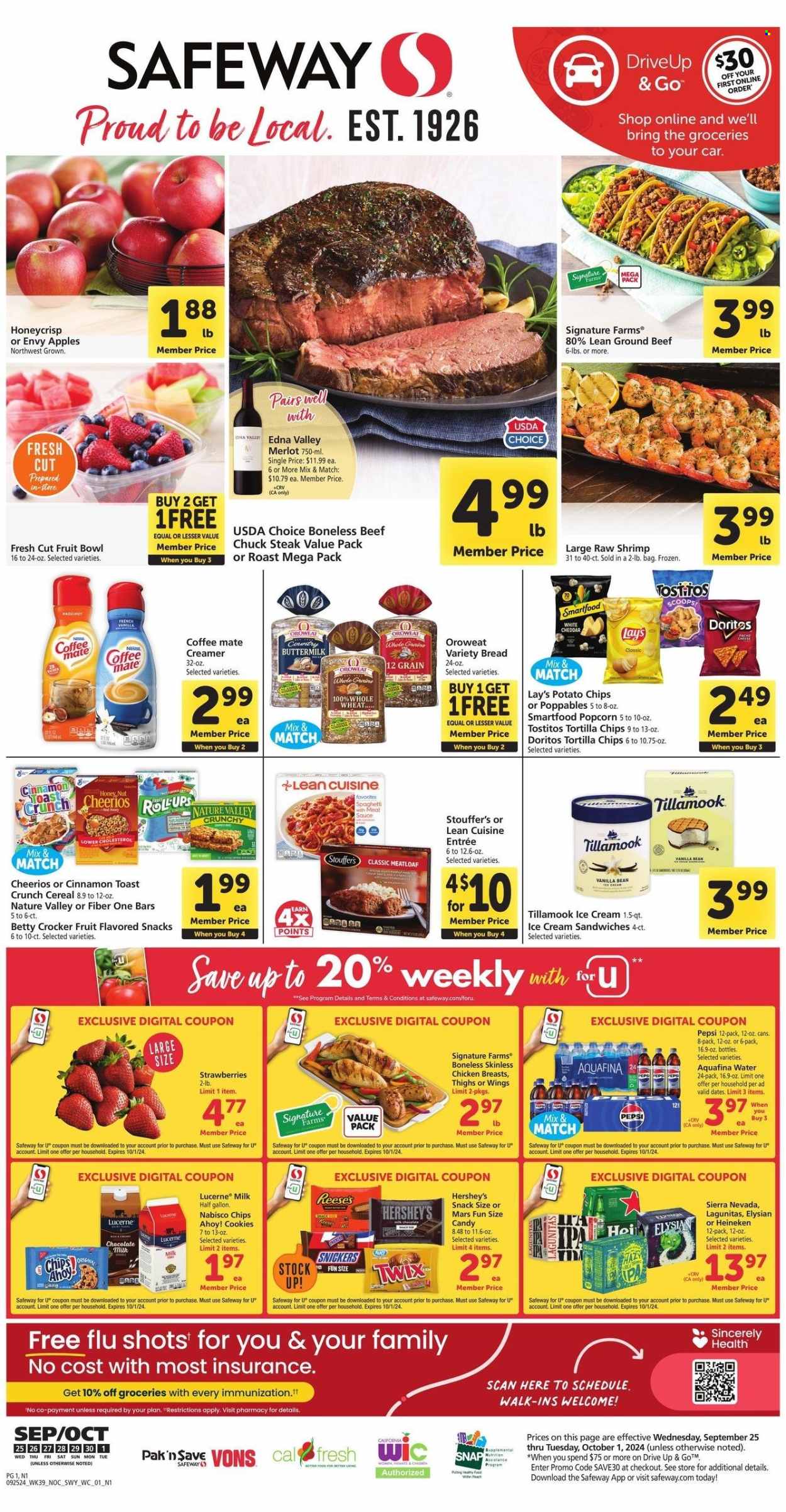 Safeway ad - 09/25/2024 - 10/01/2024. Page 1