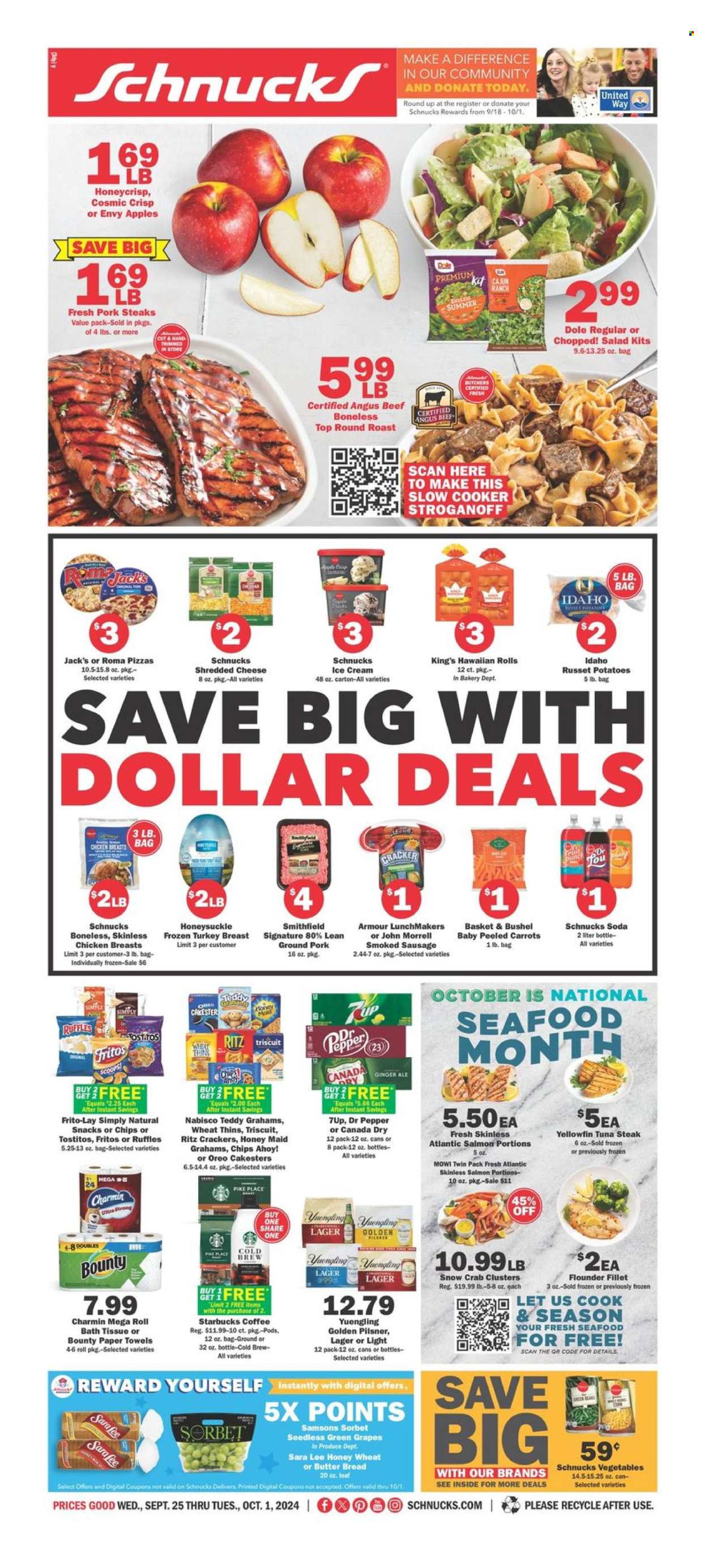 Schnucks ad - 09/25/2024 - 10/01/2024. Page 1