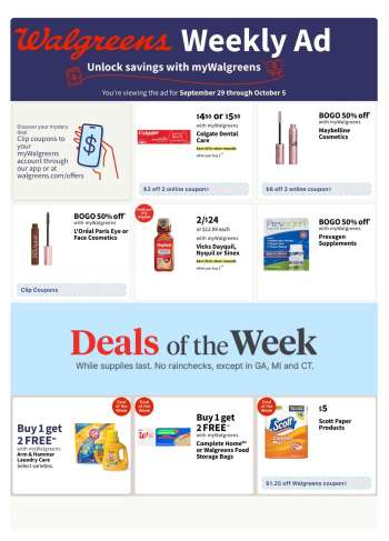 Walgreens Flyer - 09/29/2024 - 10/05/2024.