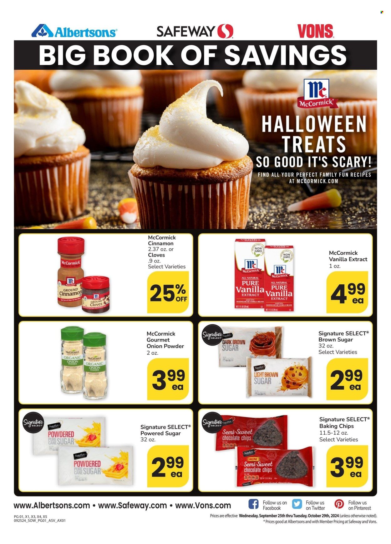 Safeway ad - 09/25/2024 - 10/29/2024. Page 1