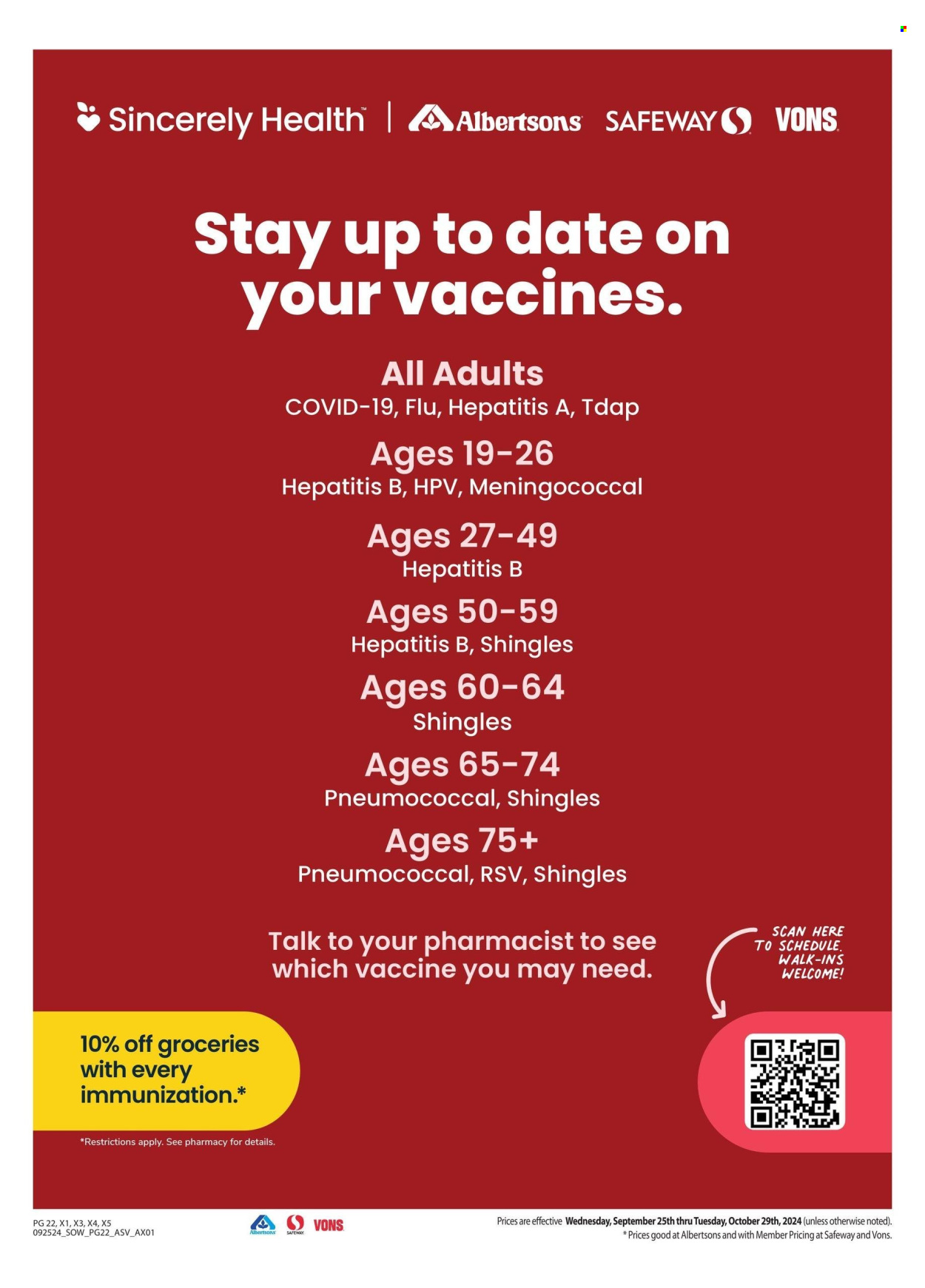 Safeway ad - 09/25/2024 - 10/29/2024. Page 22