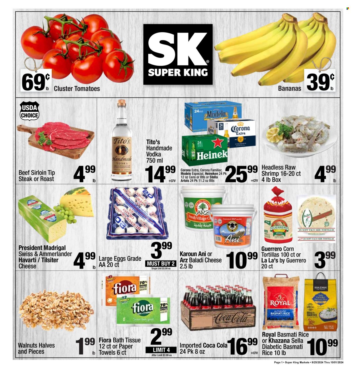 Super King Markets ad - 09/25/2024 - 10/01/2024. Page 1