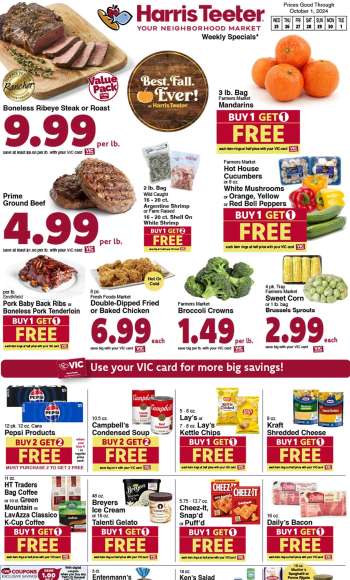 Harris Teeter Flyer - 09/25/2024 - 10/01/2024.