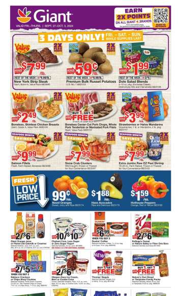 Giant Food Flyer - 09/27/2024 - 10/03/2024.
