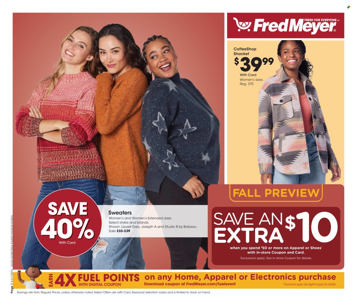 Fred Meyer ad - 10/02/2024 - 10/08/2024. Page 1