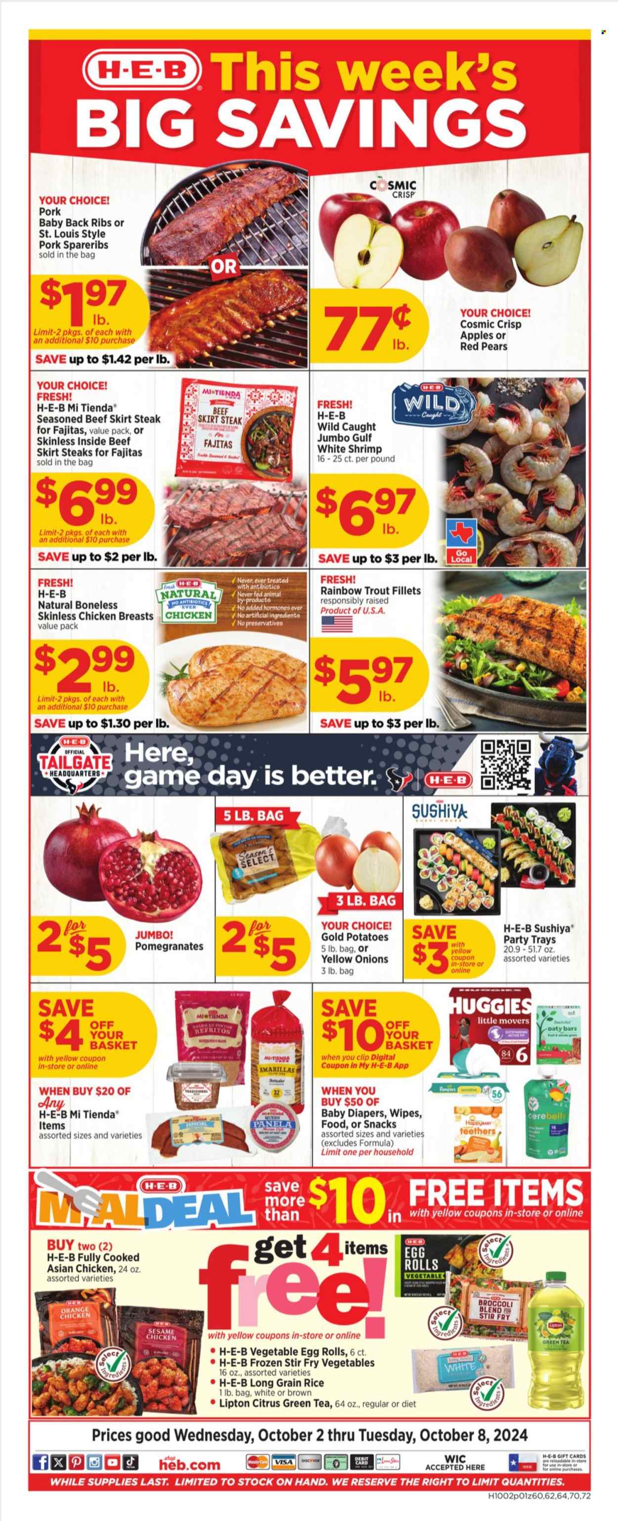 H-E-B ad - 10/02/2024 - 10/08/2024. Page 1