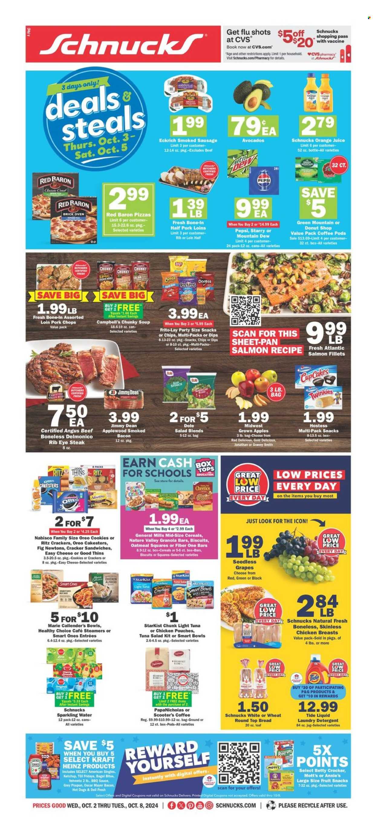 Schnucks ad - 10/02/2024 - 10/08/2024. Page 1
