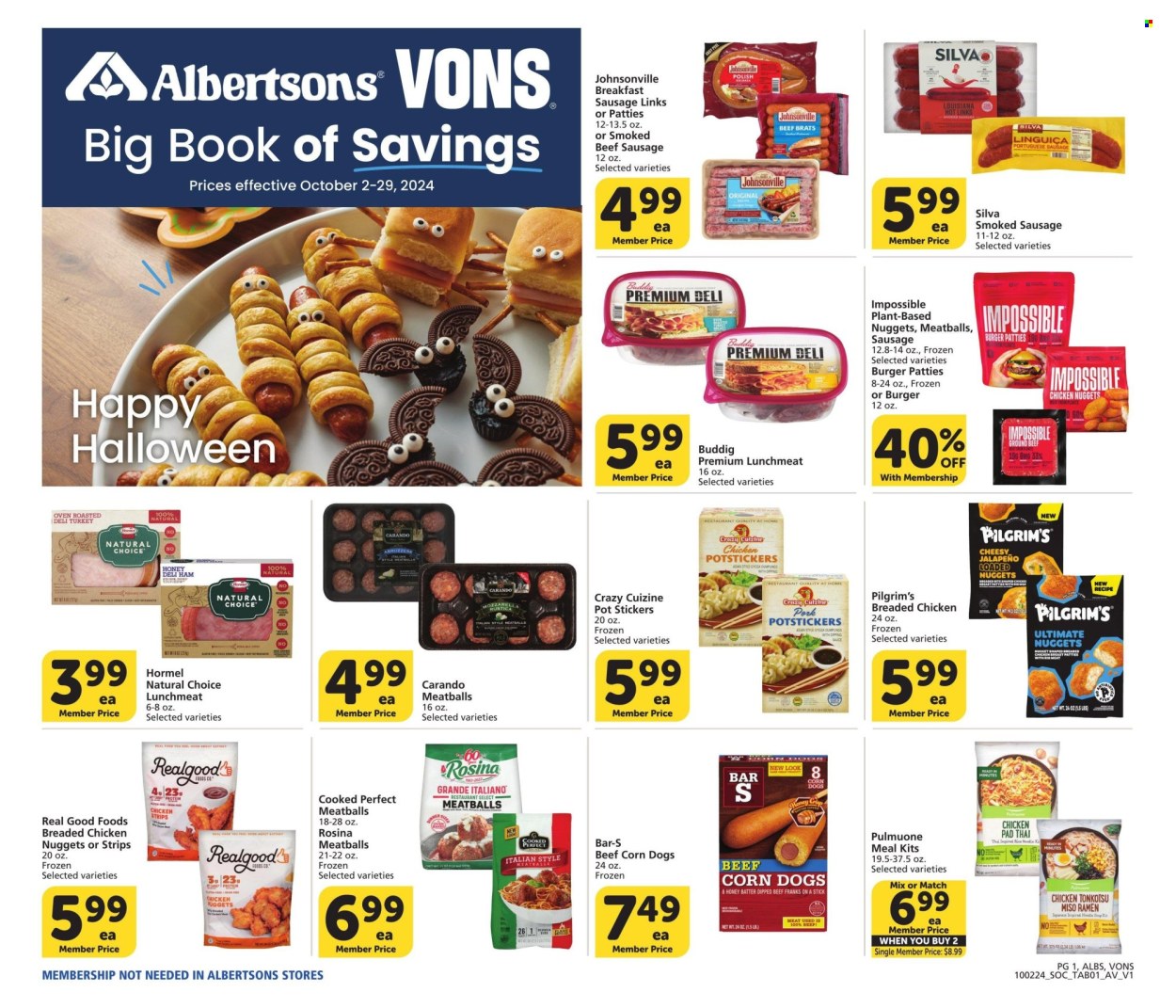 Albertsons ad - 10/02/2024 - 10/29/2024. Page 1