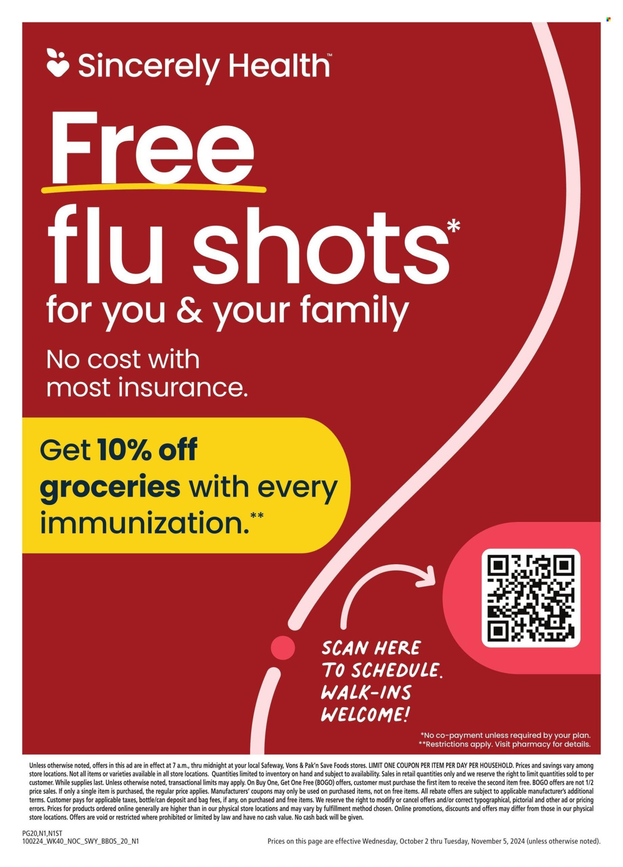 Safeway ad - 10/02/2024 - 11/05/2024. Page 20