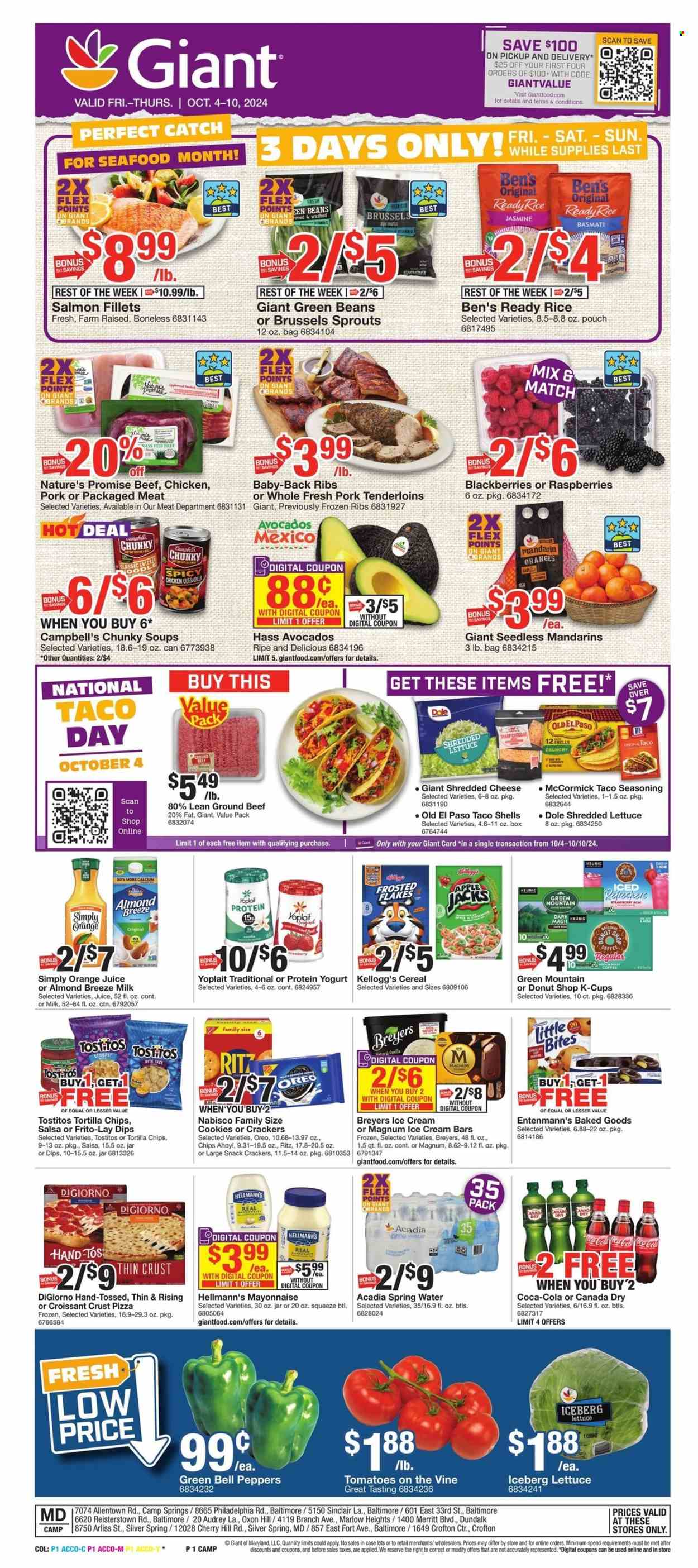Giant Food ad - 10/04/2024 - 10/10/2024. Page 1