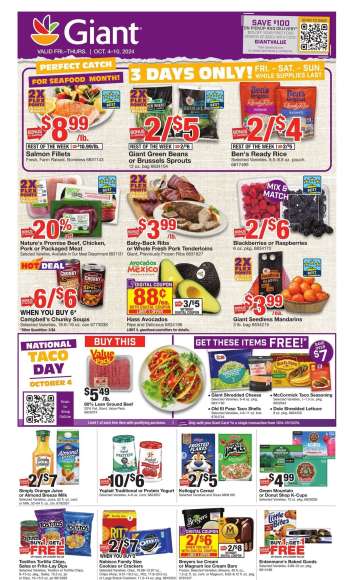 Giant Food Flyer - 10/04/2024 - 10/10/2024.