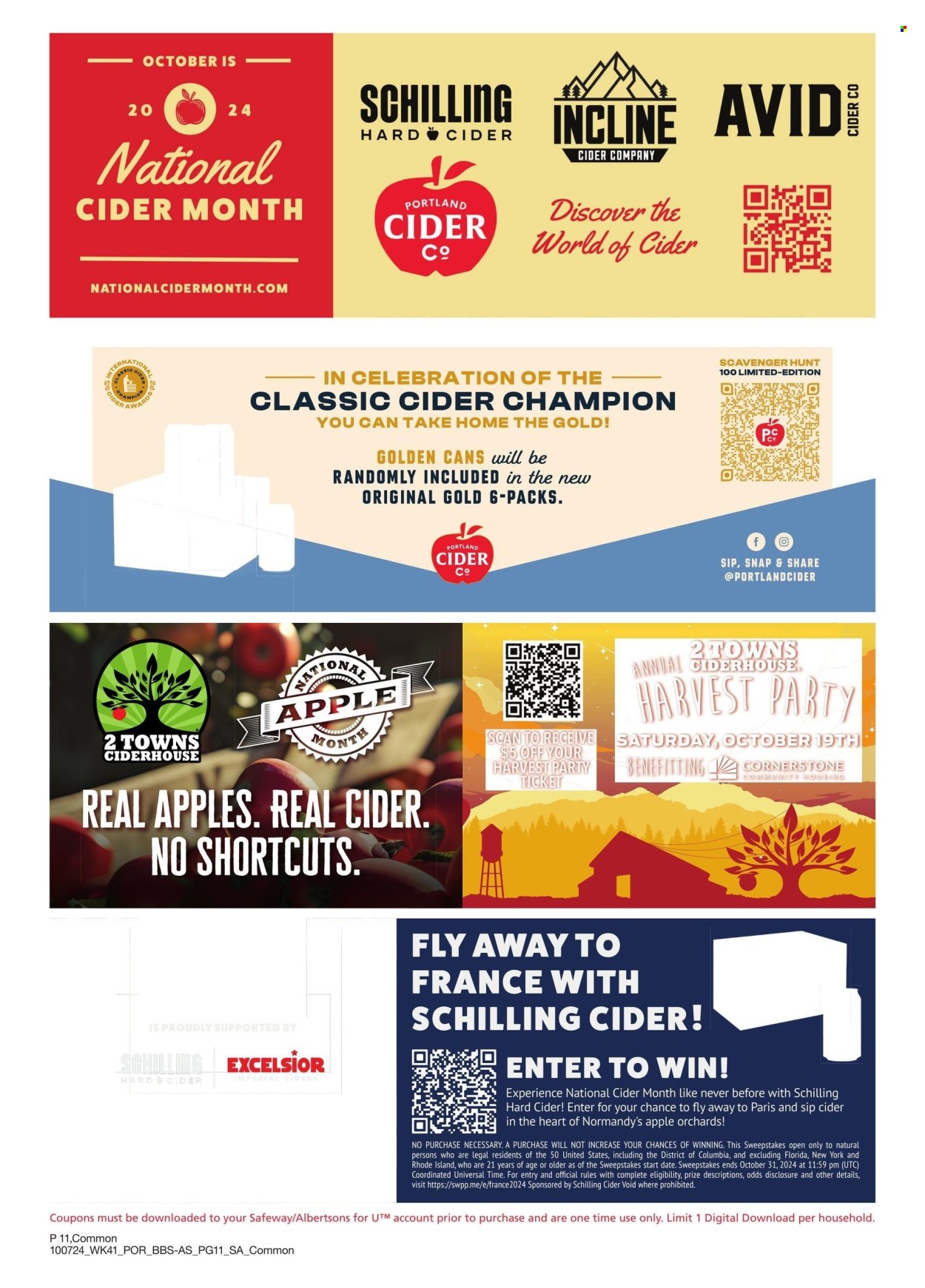 Safeway ad - 10/07/2024 - 11/03/2024. Page 11