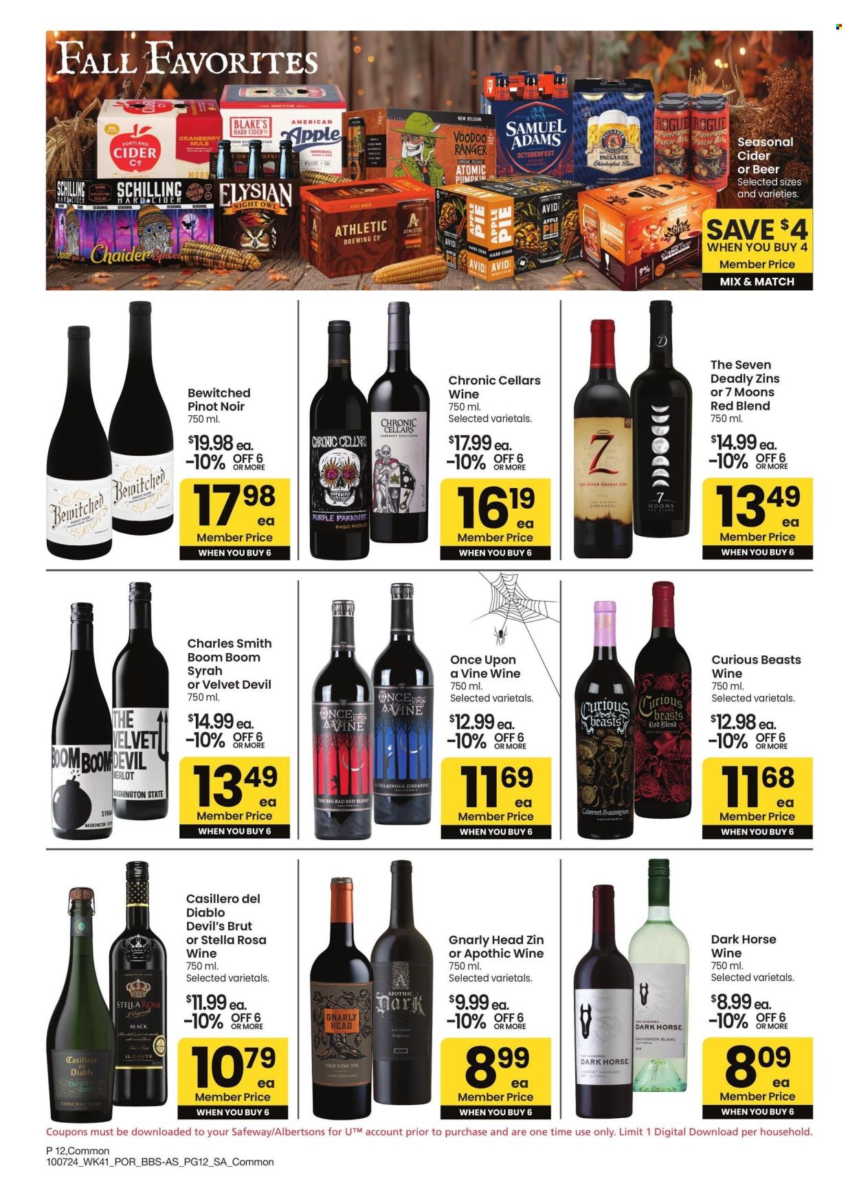 Safeway ad - 10/07/2024 - 11/03/2024. Page 12