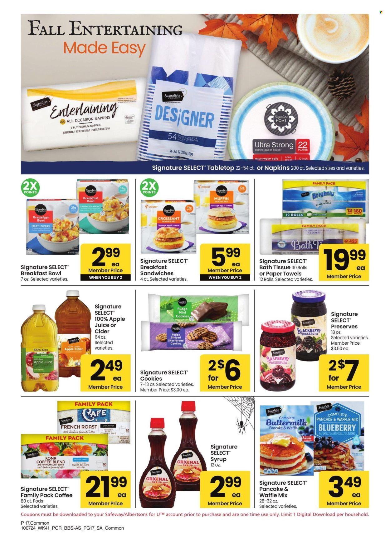 Safeway ad - 10/07/2024 - 11/03/2024. Page 17