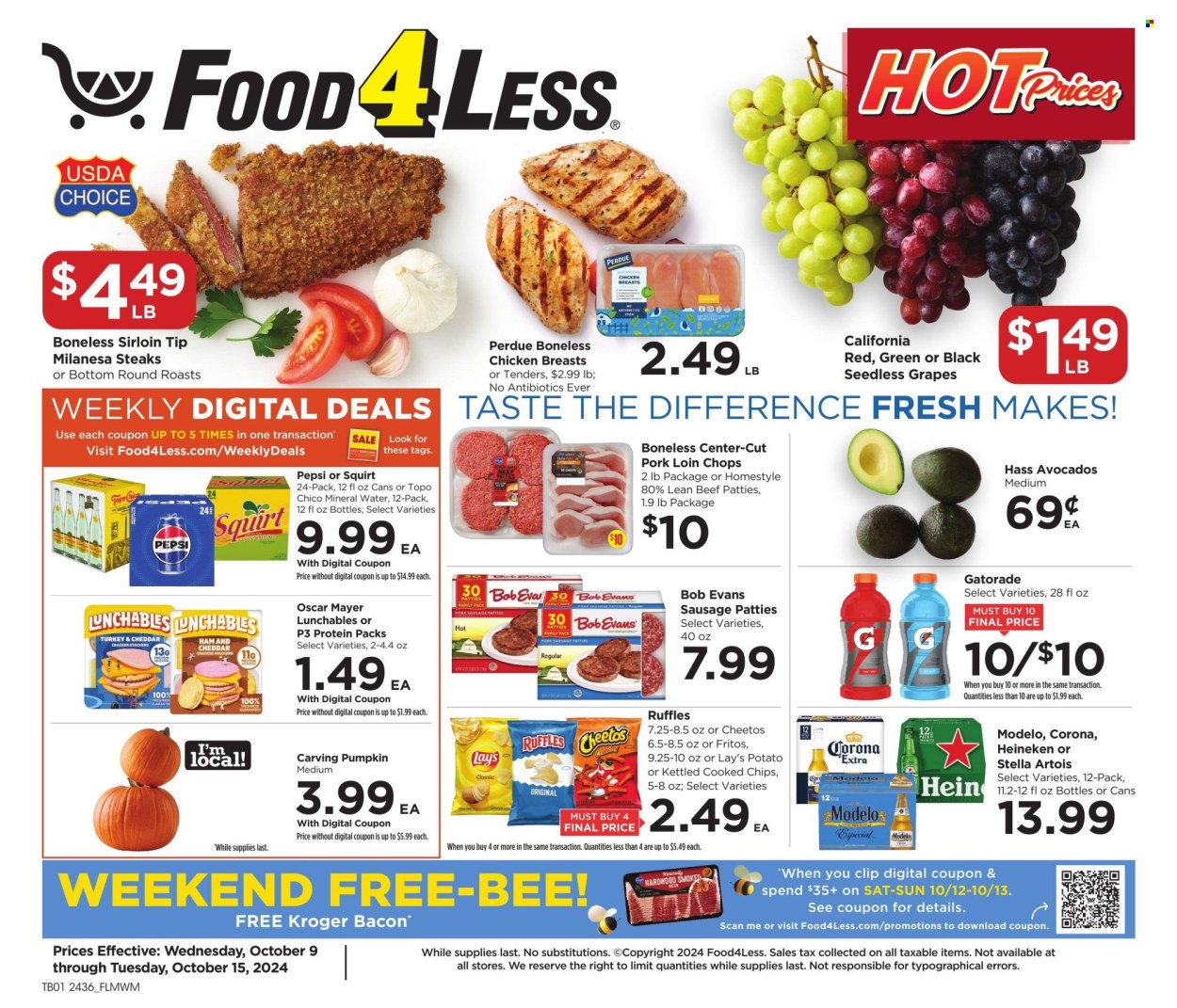 Food 4 Less ad - 10/09/2024 - 10/15/2024. Page 1