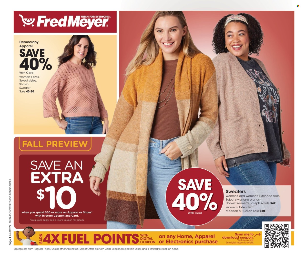 Fred Meyer ad - 10/09/2024 - 10/15/2024. Page 1