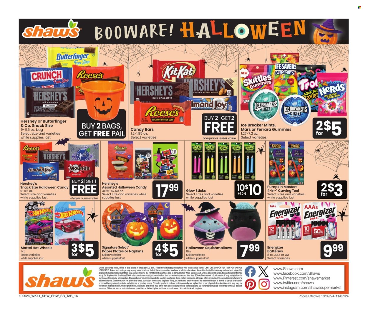 Shaw’s ad - 10/09/2024 - 11/07/2024. Page 16