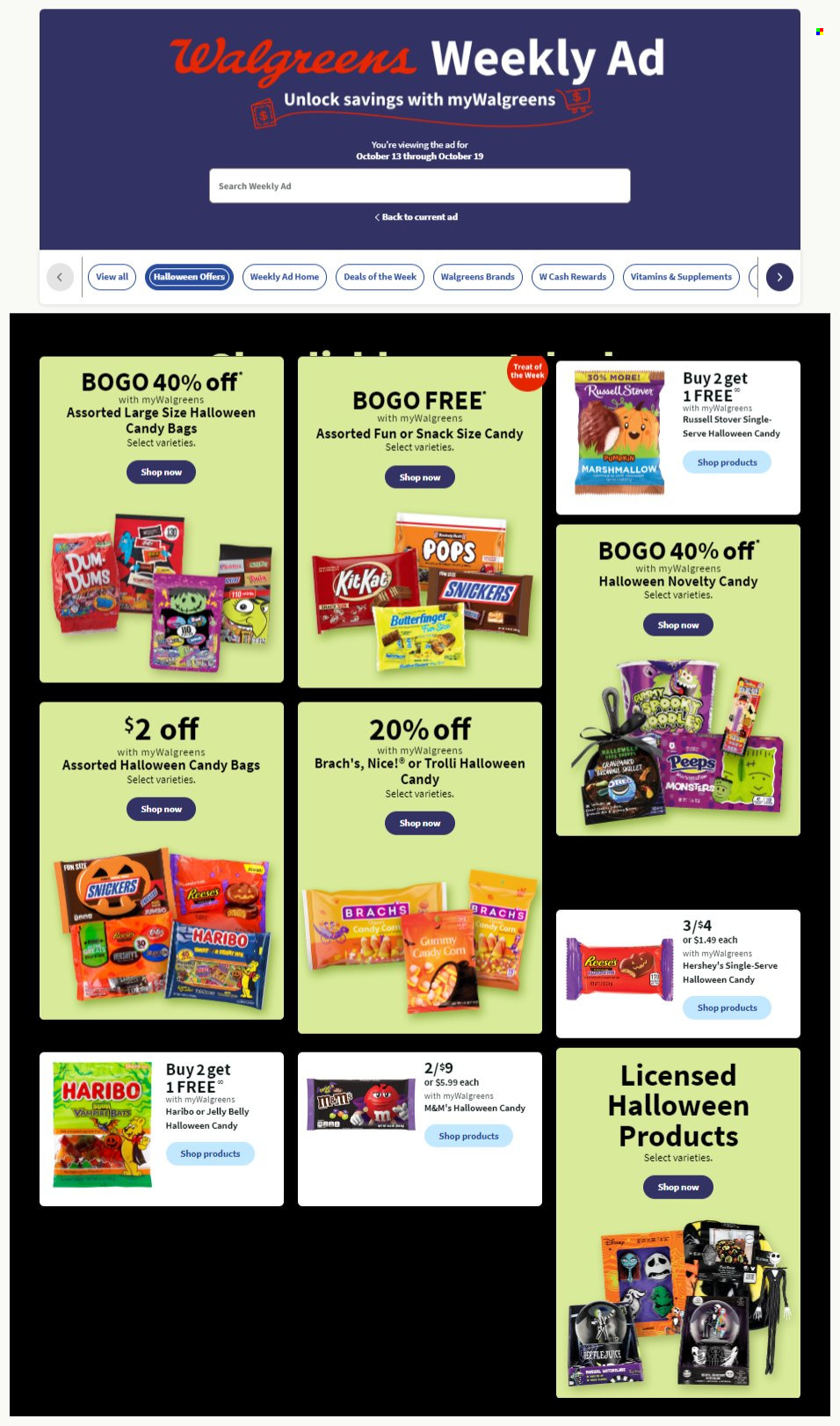 Walgreens ad - 10/13/2024 - 10/19/2024. Page 1