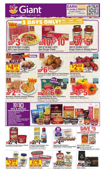 Giant Food Flyer - 10/11/2024 - 10/17/2024.