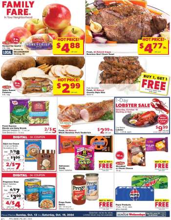 Family Fare Flyer - 10/13/2024 - 10/19/2024.