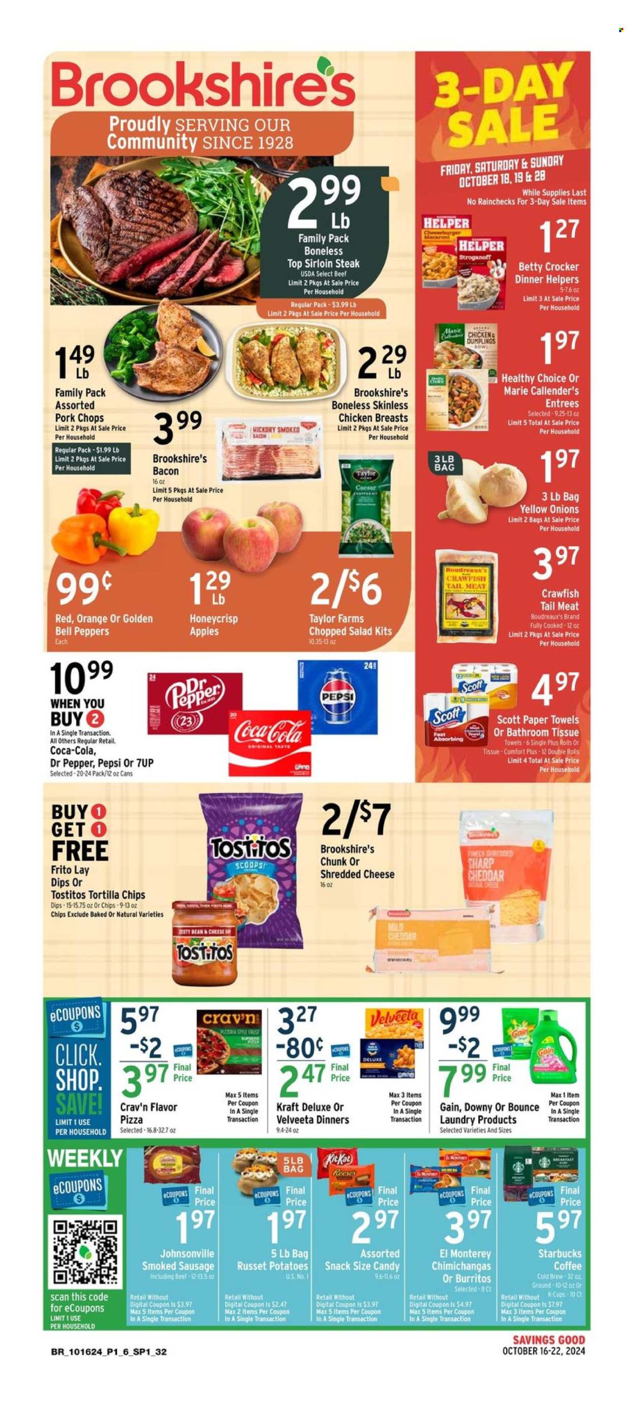 Brookshires ad - 10/16/2024 - 10/22/2024. Page 1