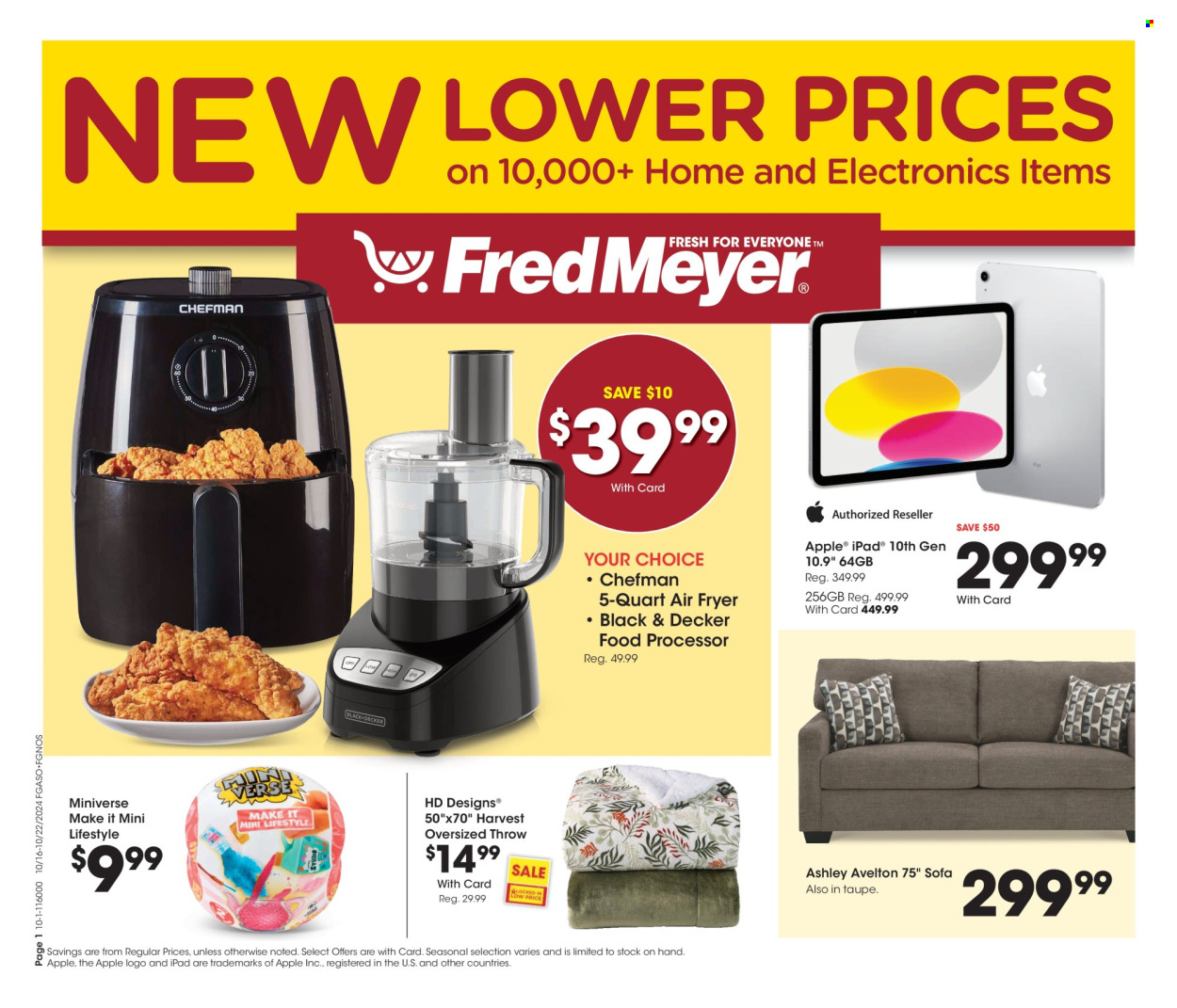 Fred Meyer ad - 10/16/2024 - 10/22/2024. Page 1