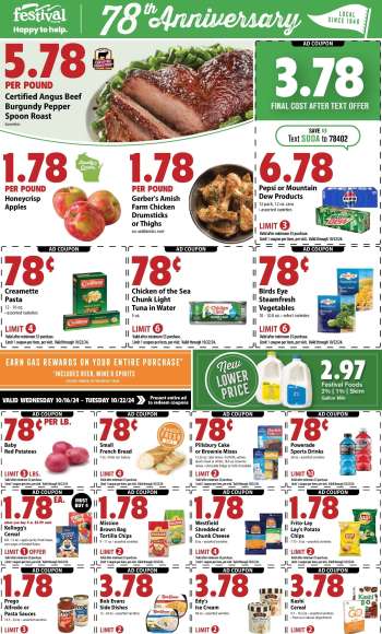 Festival Foods Flyer - 10/16/2024 - 10/22/2024.
