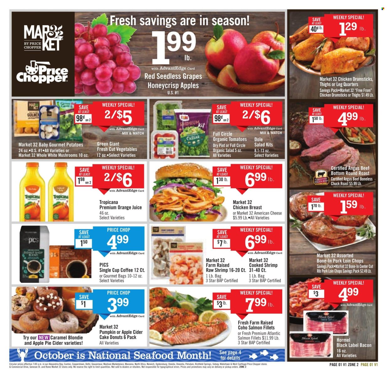 Price Chopper ad - 10/20/2024 - 10/26/2024. Page 1