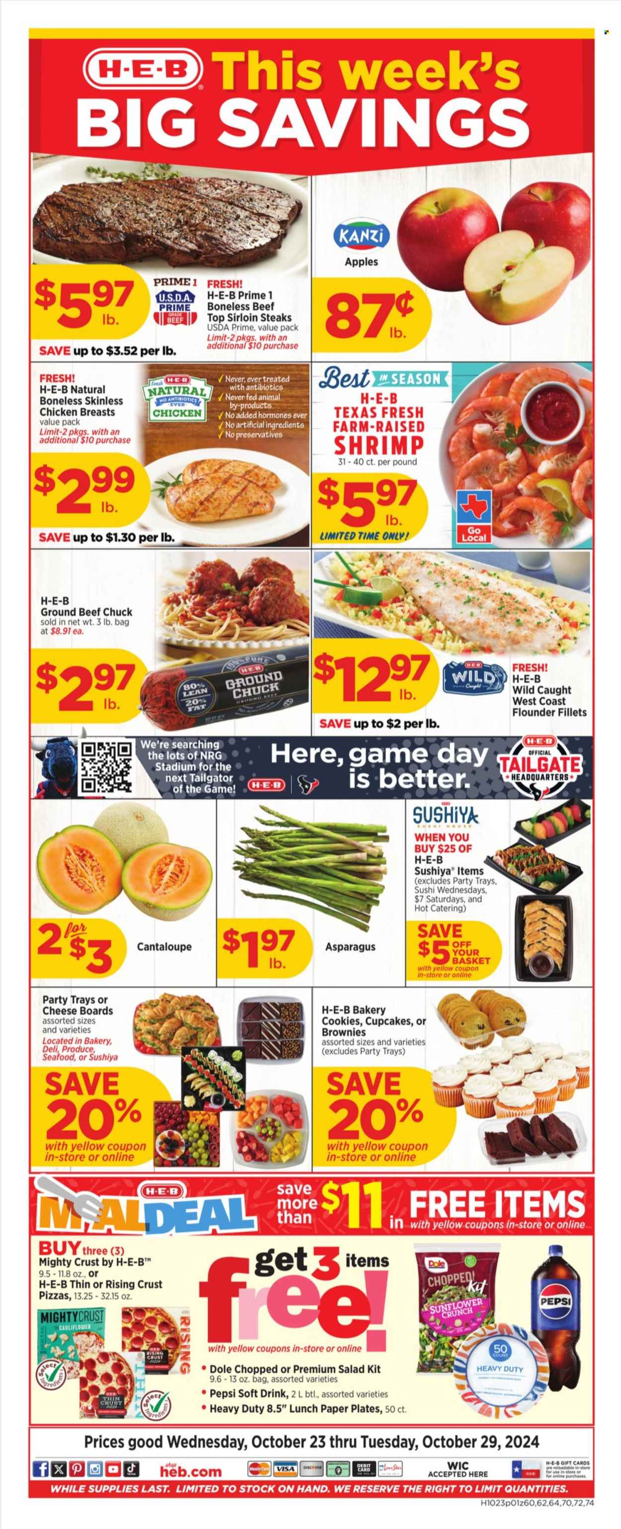 H-E-B ad - 10/23/2024 - 10/29/2024. Page 1