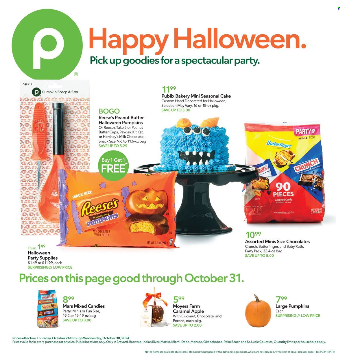 Publix ad - 10/24/2024 - 10/30/2024. Page 1